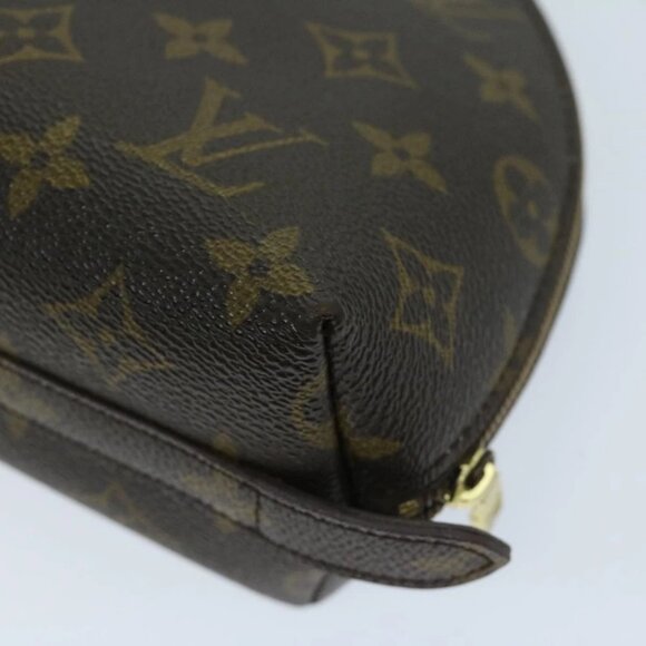 LOUIS VUITTON Monogram Trousse Demi Ronde Cosmetic Pouch M47520 LV Auth 67715 - Picture 11 of 14